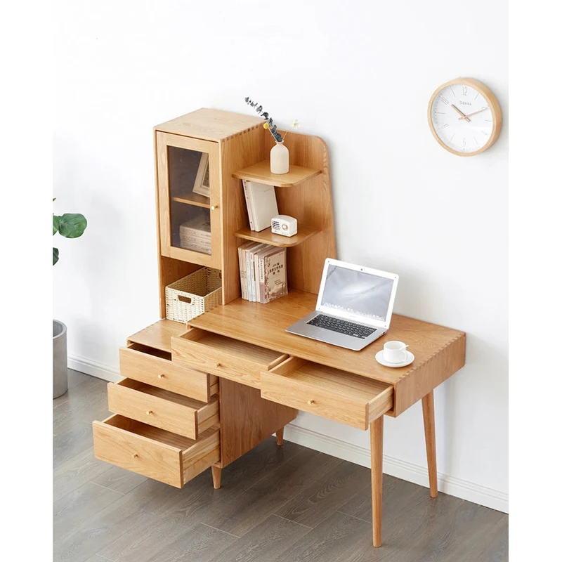 Utility Station Multi-Purpose White Oak Wood Desk