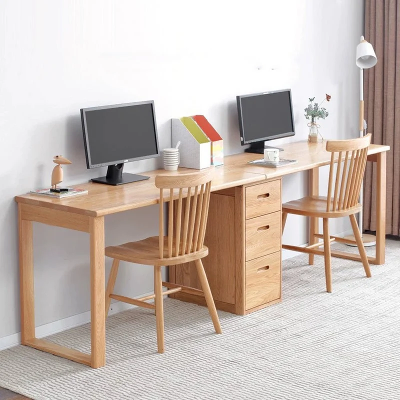 Classy Corner Writing Oak Wood Desk