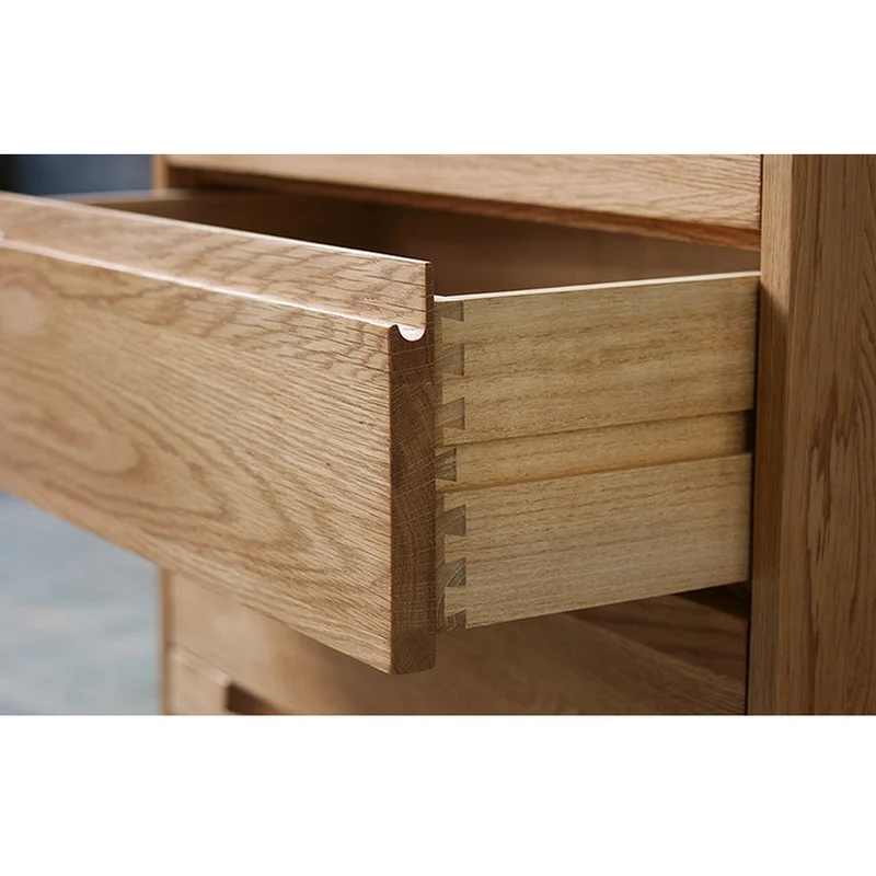 Posh Platform Workstation White Oak Wood Desk