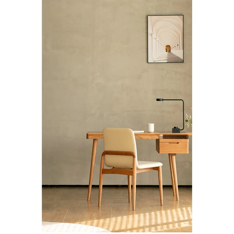 Trendy Oak Wood Writing Desk for Modern Homes