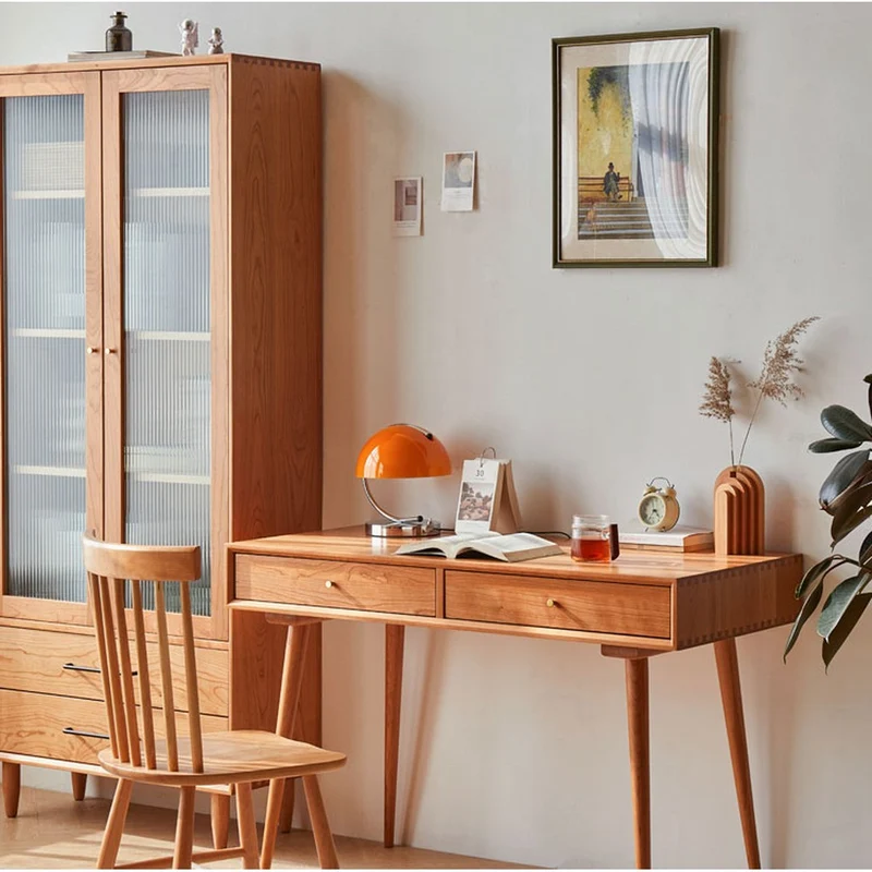 Function First Cherry Wood Desk for Efficiency