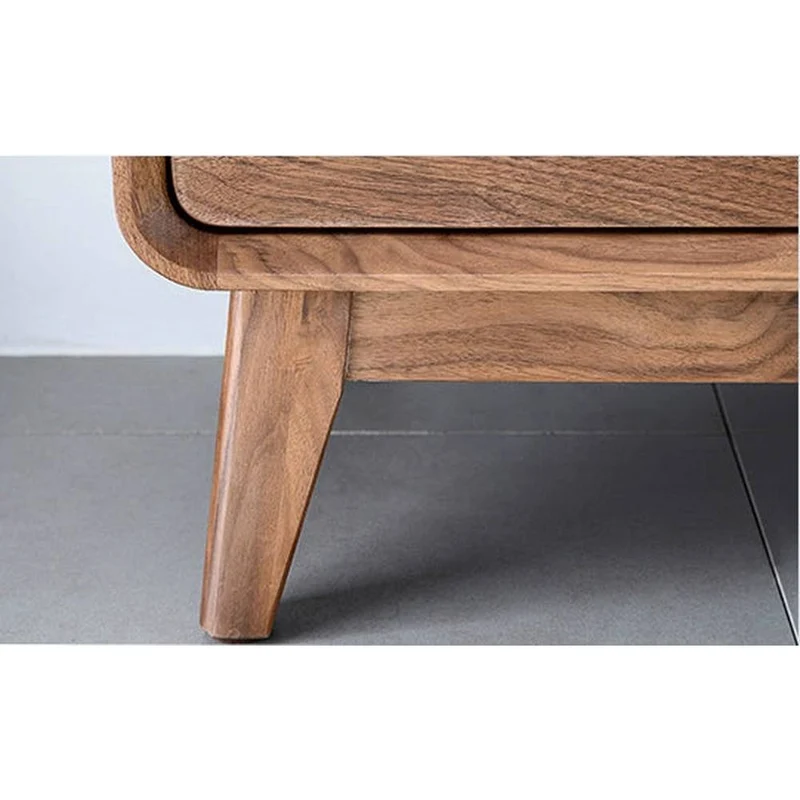 Narrow Solid Multi-Layers Walnut Wood Bookcase
