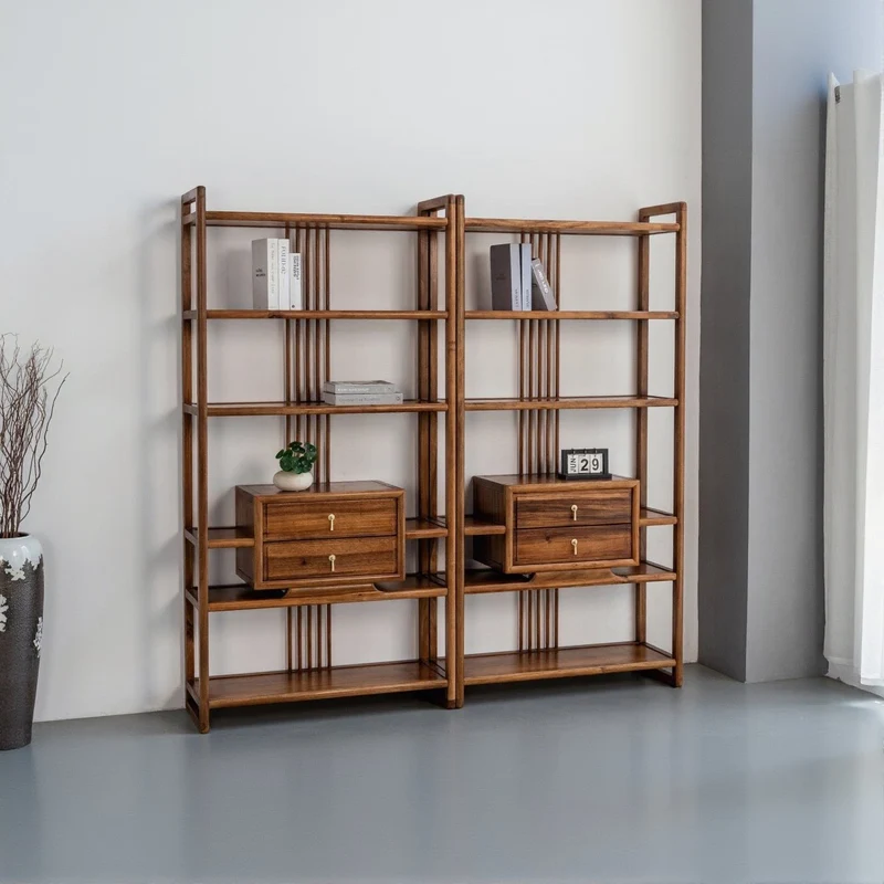 Zenith Open Framework South American Walnut Wood Bookcase