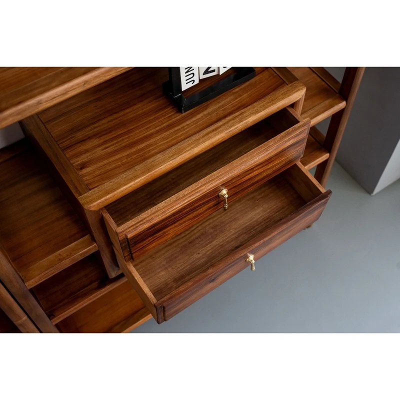 Zenith Open Framework South American Walnut Wood Bookcase