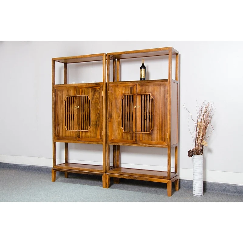 Early Exquisite Africa Walnut Wood Bookcase