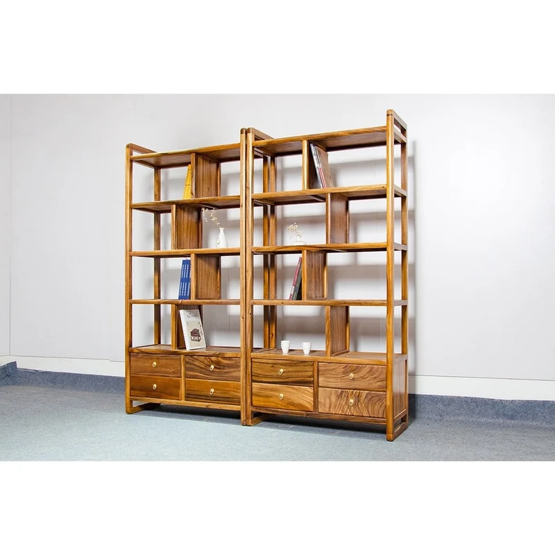 Aetherial Open Style Layers Solid Wood Bookcase