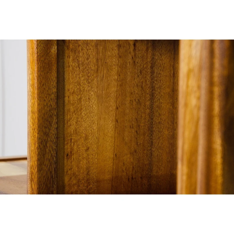 Epicenter 2 Pair Design Monkey Pod Wood Bookshelf