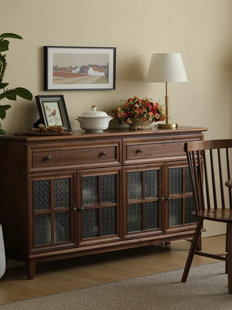 Charming Cedar Solid Black Walnut Wood Buffet