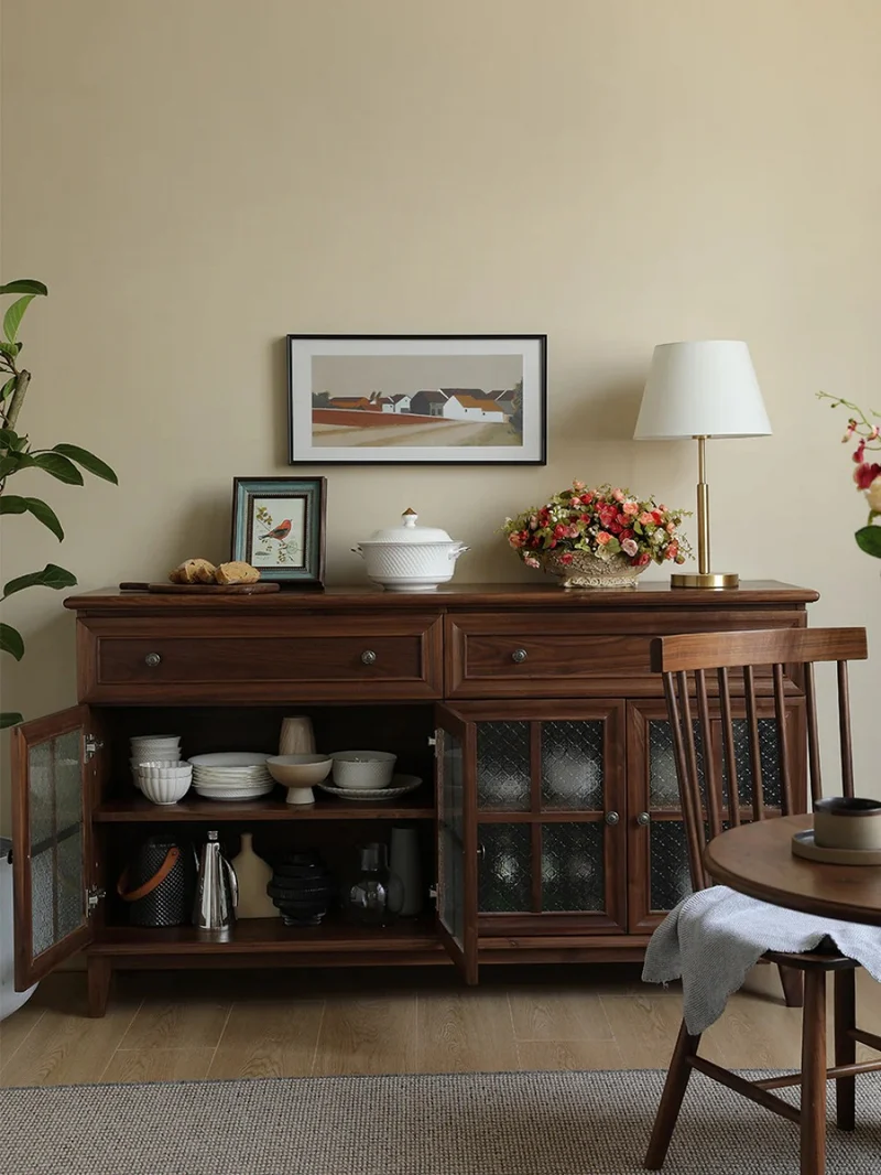 Charming Cedar Solid Black Walnut Wood Buffet