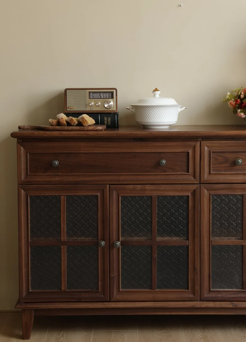 Charming Cedar Solid Black Walnut Wood Buffet