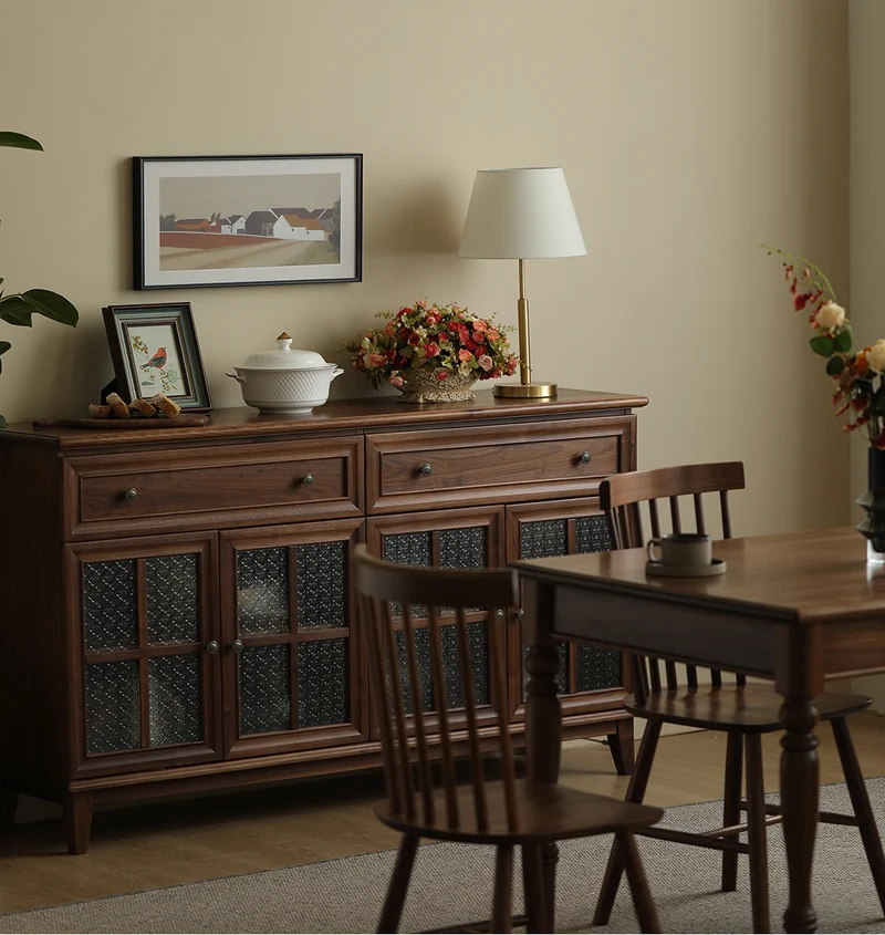 Charming Cedar Solid Black Walnut Wood Buffet