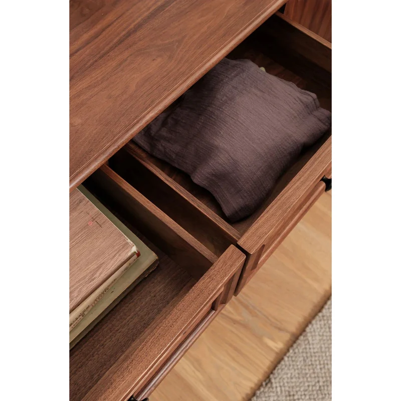 Utility Multi-Purpose Black Walnut Wood Sideboard