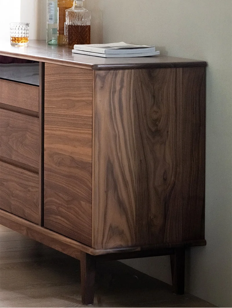 Artisan Crafted Black Walnut Wood Sideboard