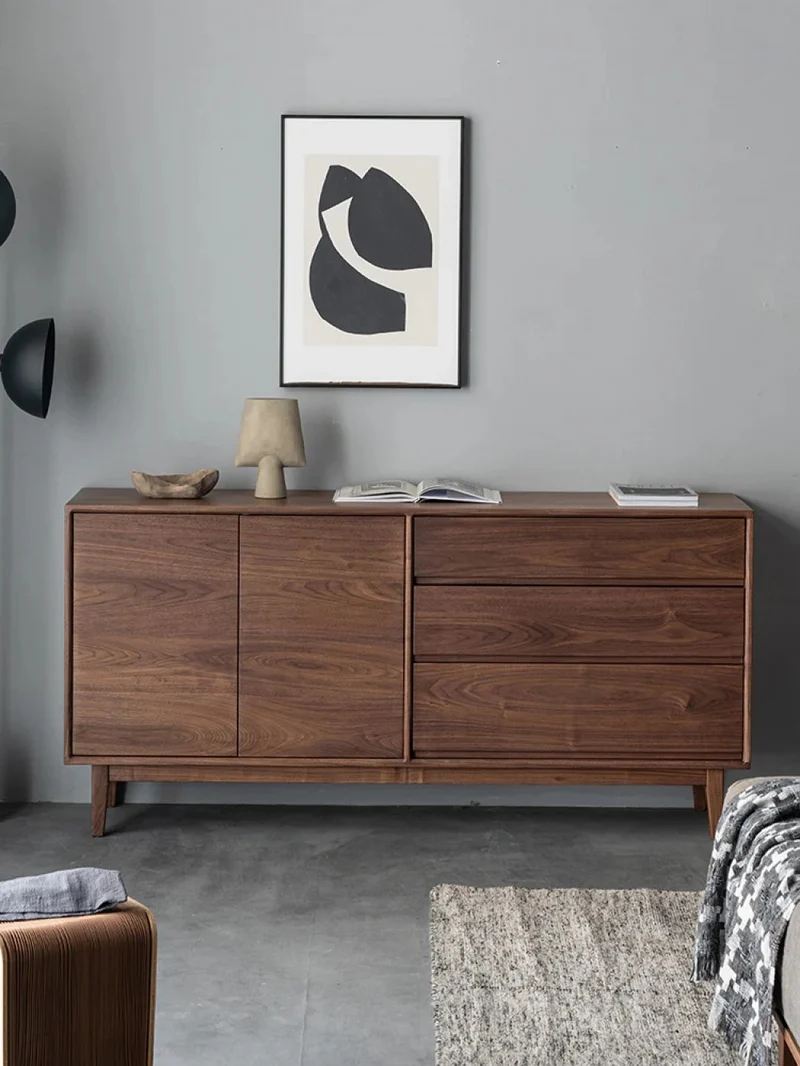 Solid Black Walnut Wood Dresser, Handmade