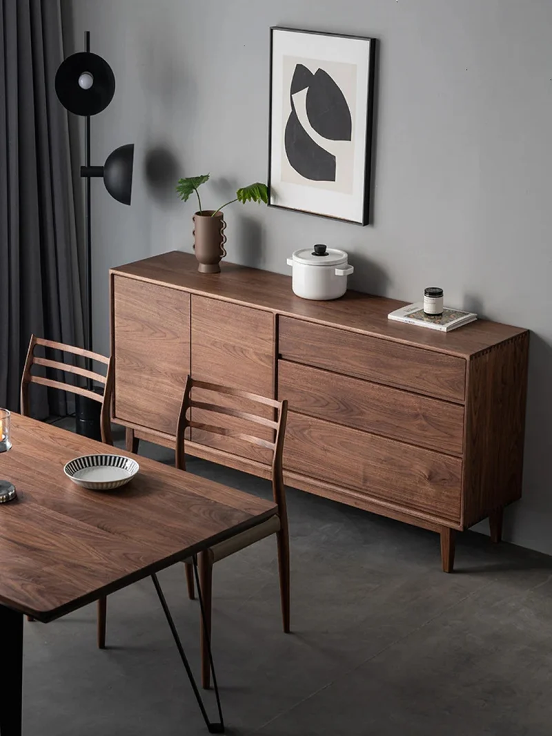 Solid Black Walnut Wood Dresser, Handmade