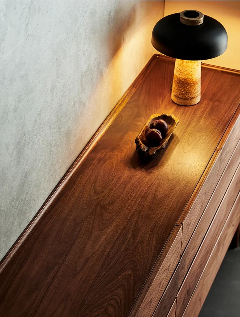 Sleek Design 8-Drawer Black Walnut Wood Dresser