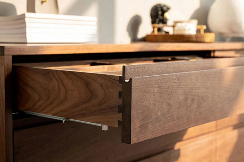 8-Drawer Solid Walnut Wood Dresser – Custom Walnut Options