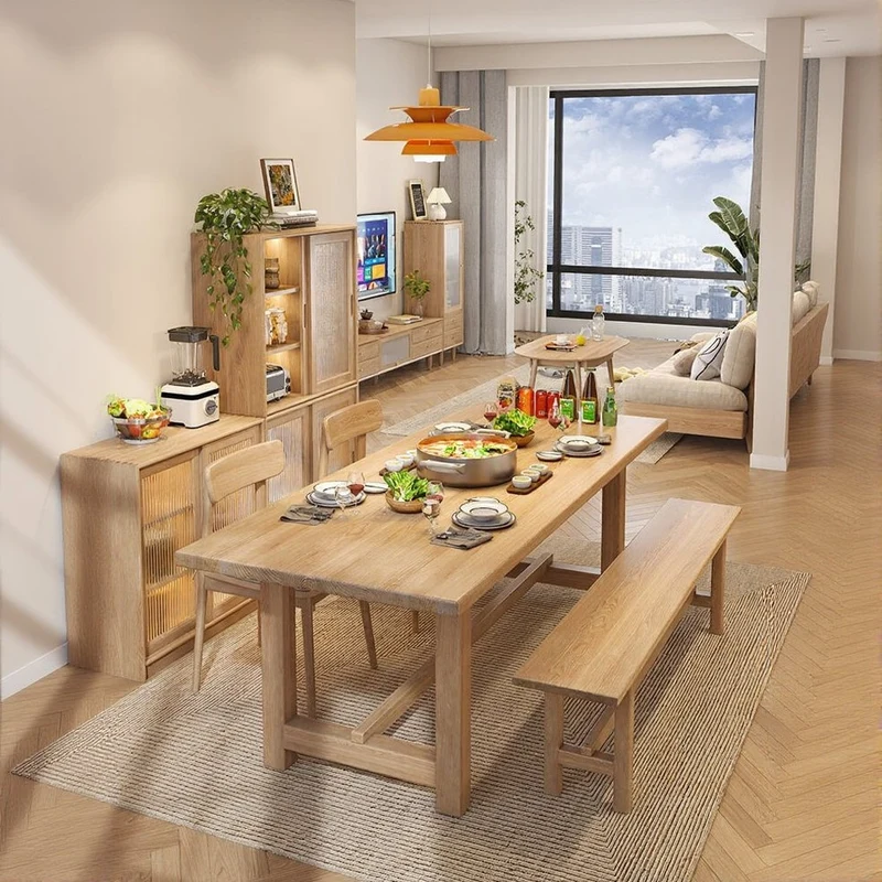 Heritage Solid Oak Wood Dining Table