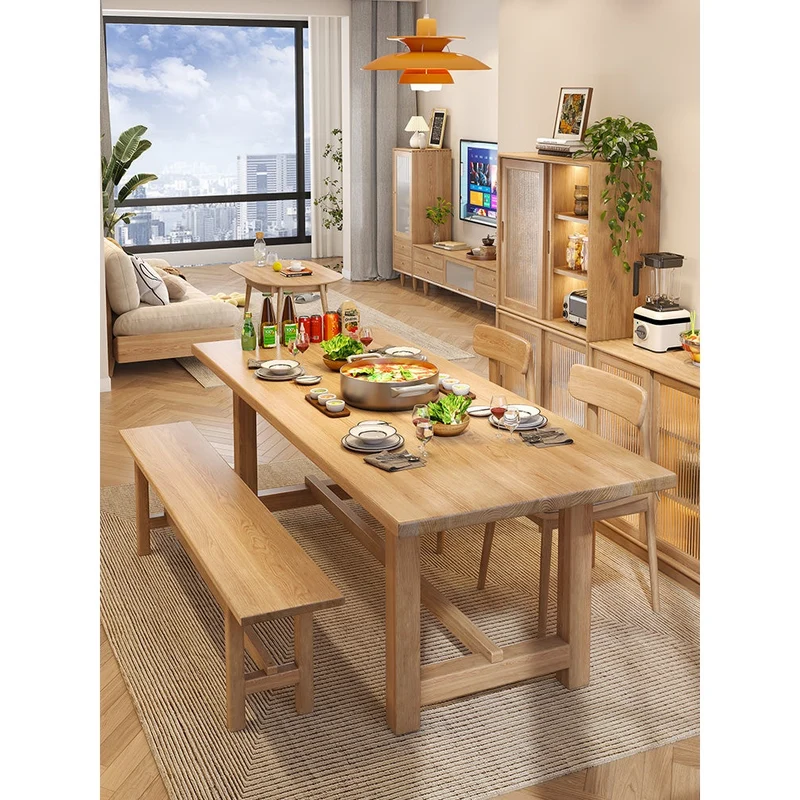 Heritage Solid Oak Wood Dining Table