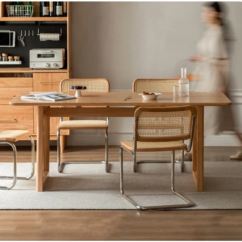 Odyssey Rattan Oak Solid Wood Kitchen Dining Table