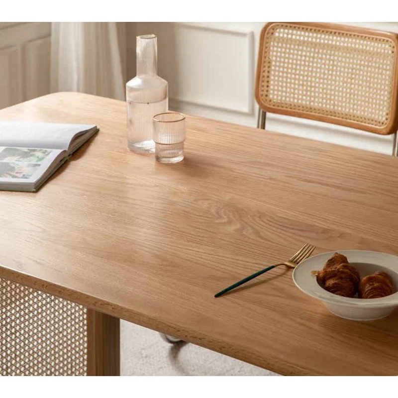Odyssey Rattan Oak Solid Wood Kitchen Dining Table