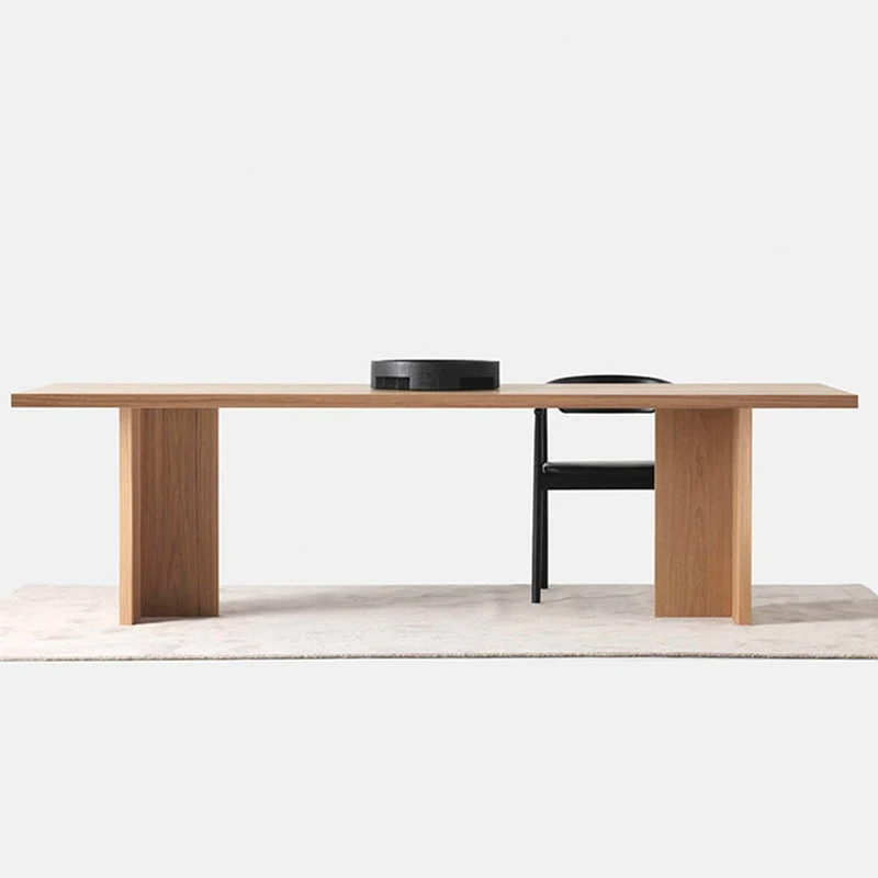 Refined Solid Oak Wood Dining Table