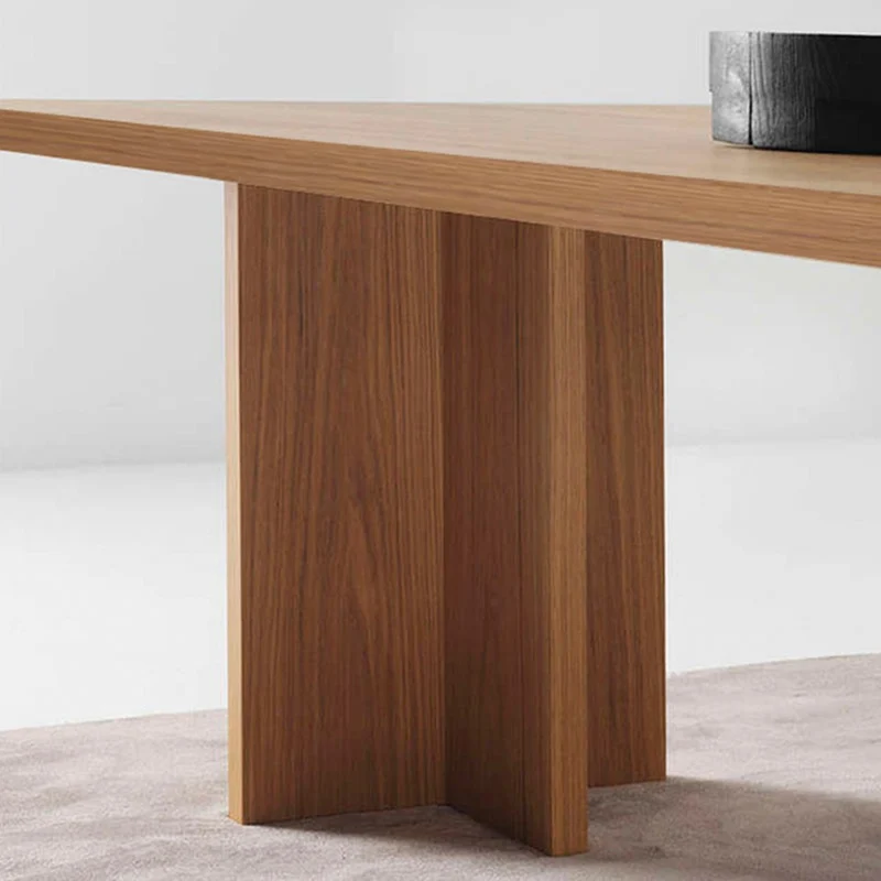 Refined Solid Oak Wood Dining Table