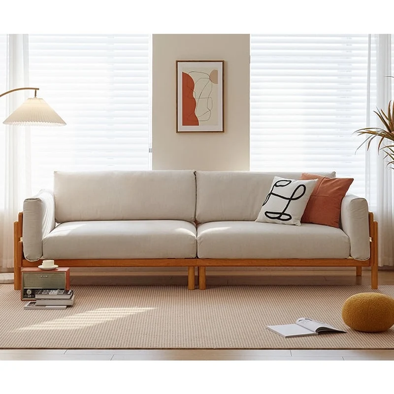 Elysian White Genuine Leather Sofa