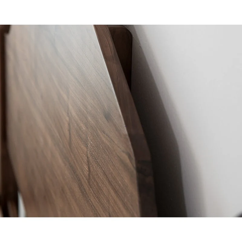 Finesse Mid-Century Modern Walnut Wood Bed
