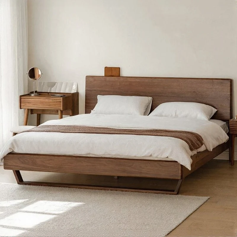 Cascade Dark Walnut Wood Bed Frame