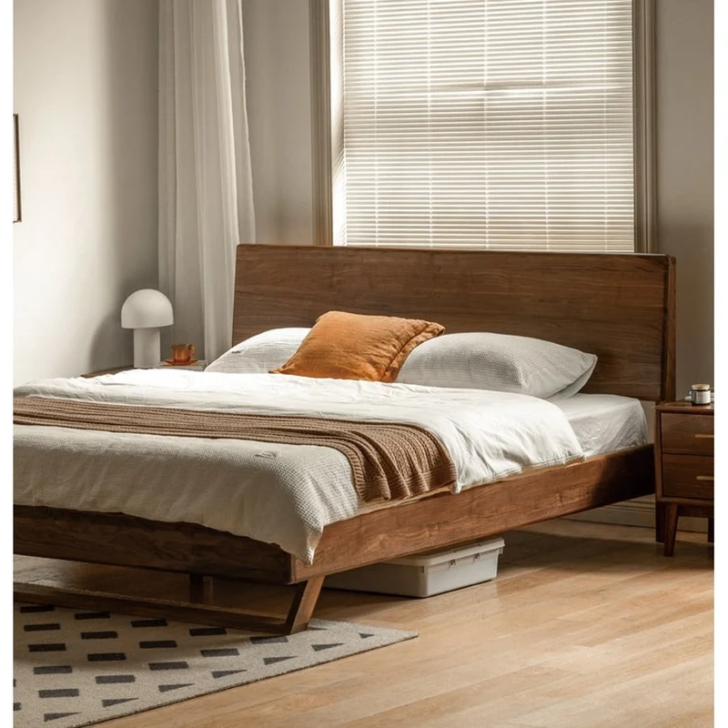 Cascade Dark Walnut Wood Bed Frame