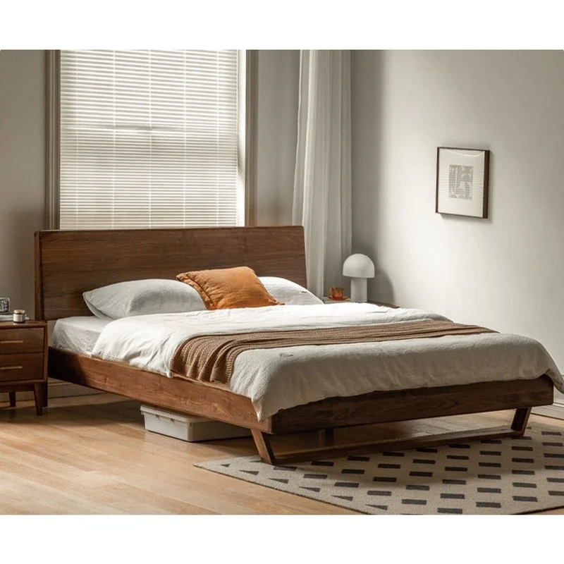 Cascade Dark Walnut Wood Bed Frame