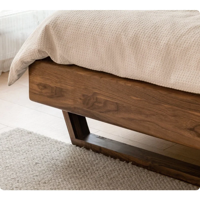 Cascade Dark Walnut Wood Bed Frame