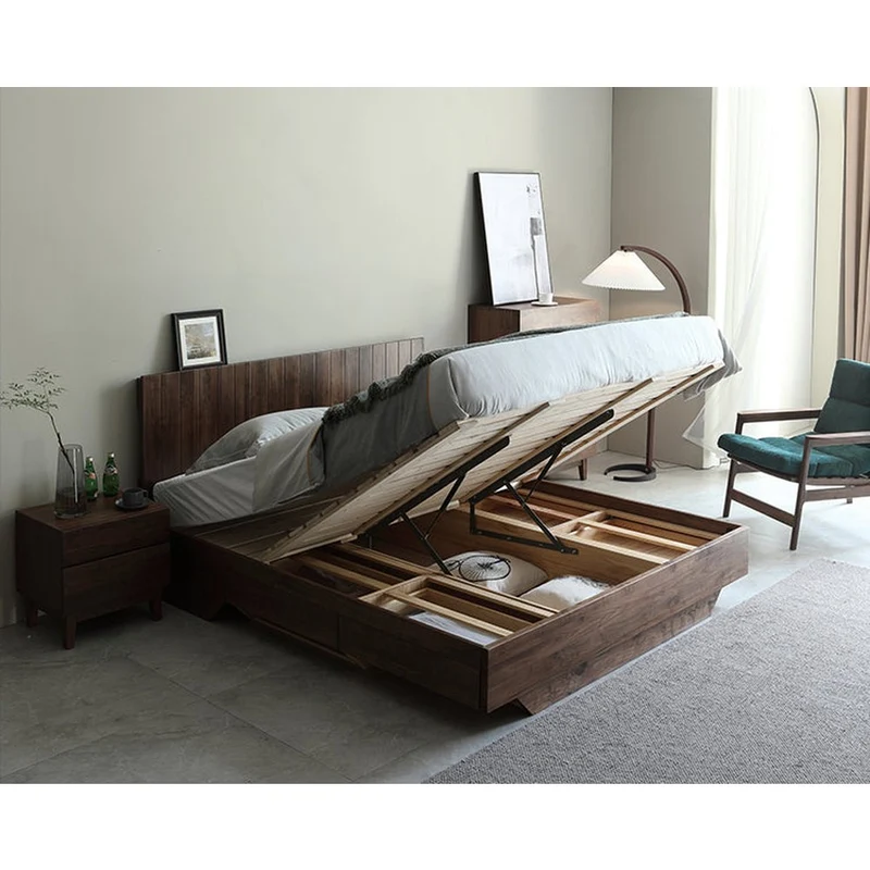 Sierra Big Hydraulic Bed Made of Black Walnut Wood