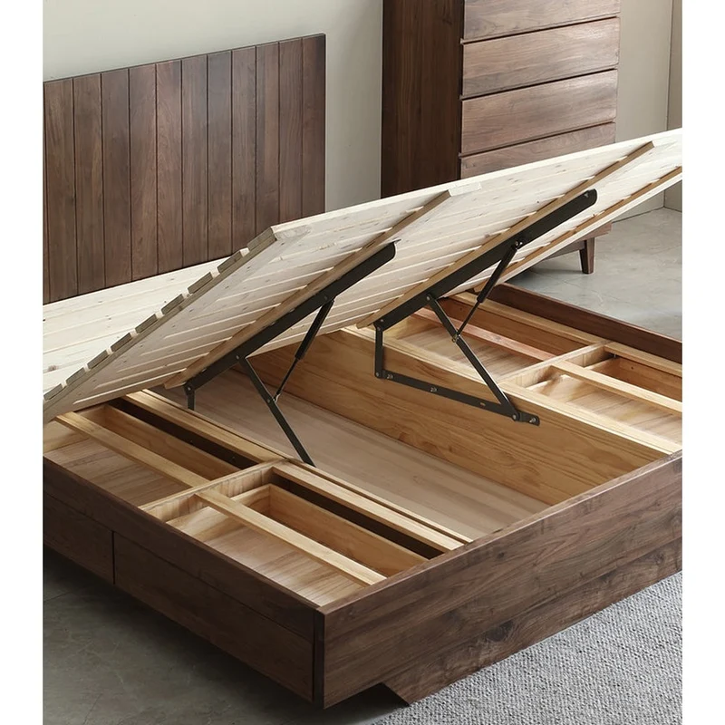 Sierra Big Hydraulic Bed Made of Black Walnut Wood