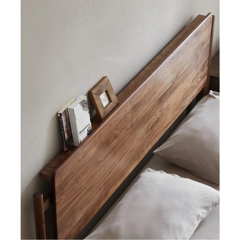 Horizon King Size Walnut Bed Frame with Headboard