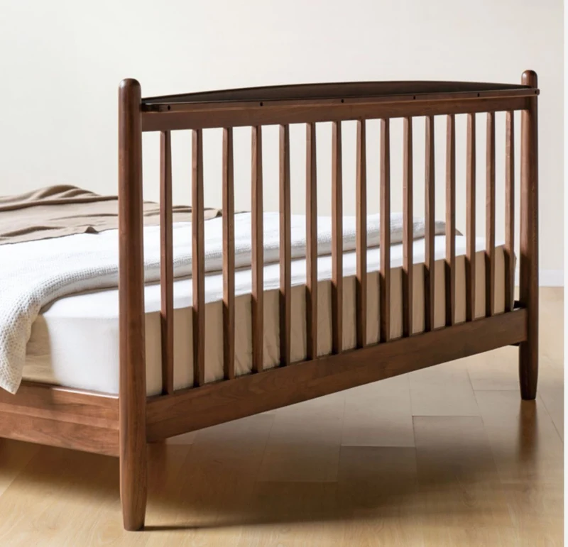 Elysium Black Walnut Wood Fence Bed