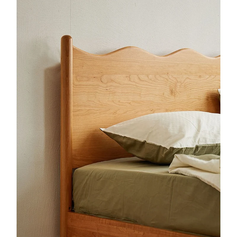 Natura Wave Cherry Wood King Bed