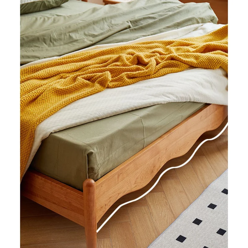Natura Wave Cherry Wood King Bed