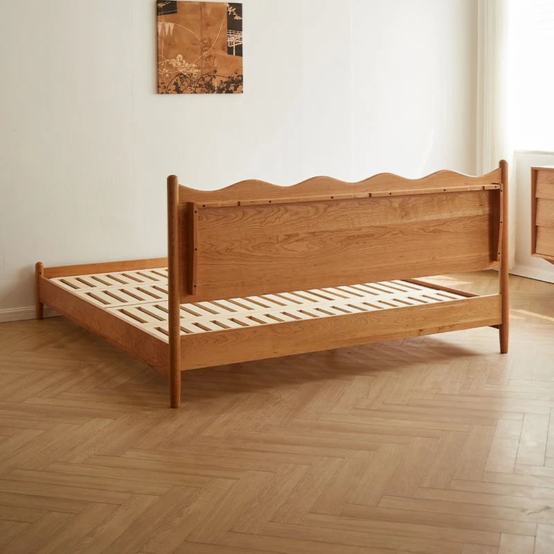 Natura Wave Cherry Wood King Bed
