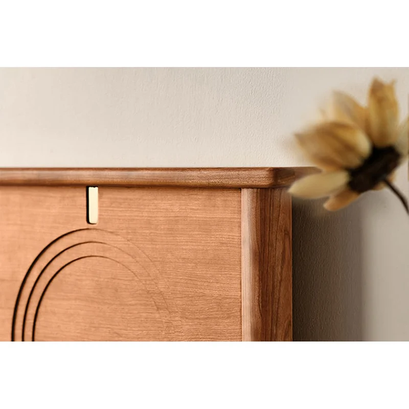French Style King Size Cherry Wood Platform Bed