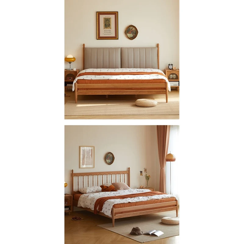 Epic Harp Style Solid Cherry Wood Bed
