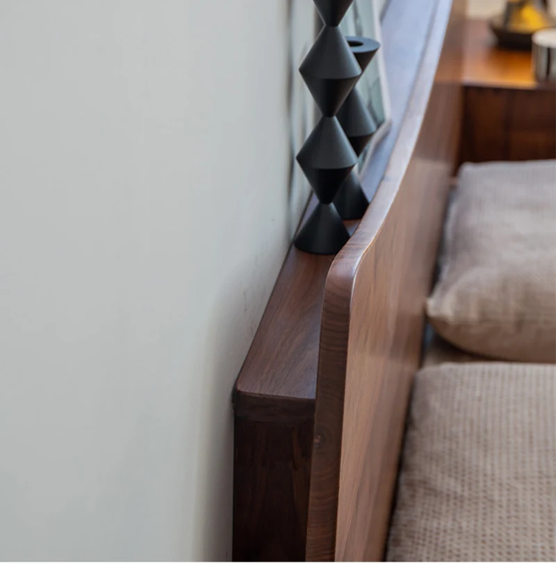 Grove Moon Waning Crescent Walnut Wood Bed Frame