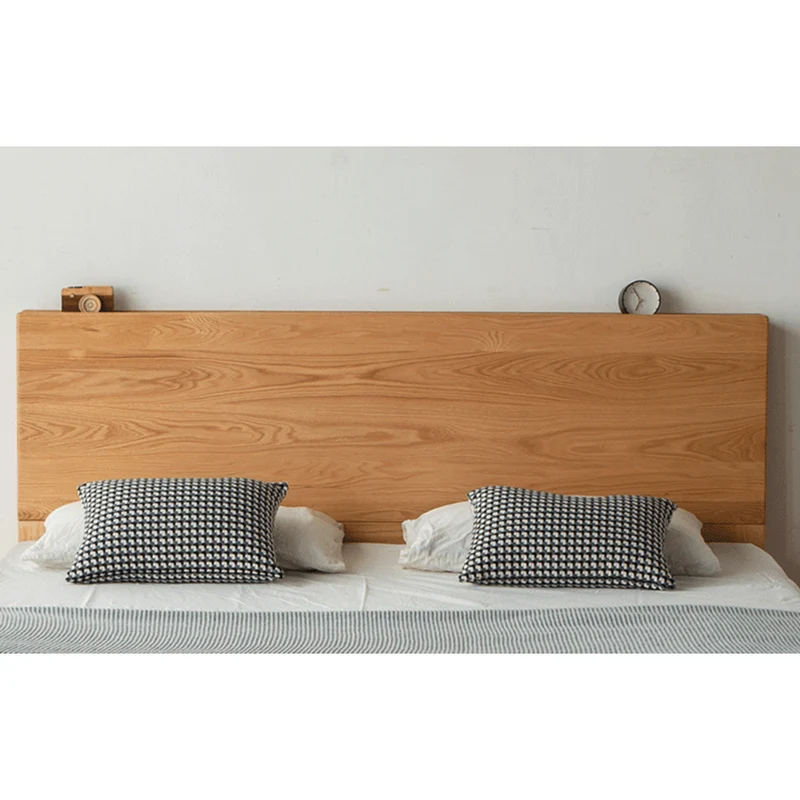 Large Oak Wood Hydraulic Bed with Storage Compartments