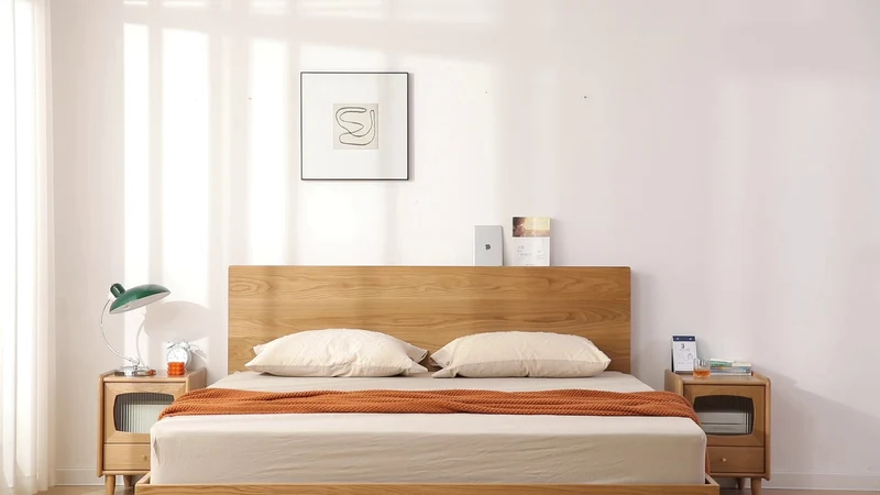 Atlas Loft King Size Solid Oak Wood Bed Frame