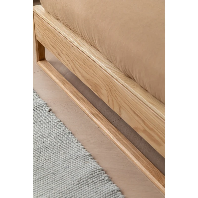 Japanese Style Minimalism Oak Wood Bed Frame