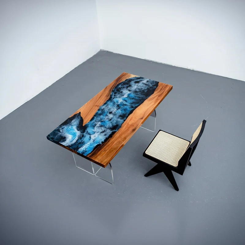 Visionary Sea Spray Epoxy Resin Table