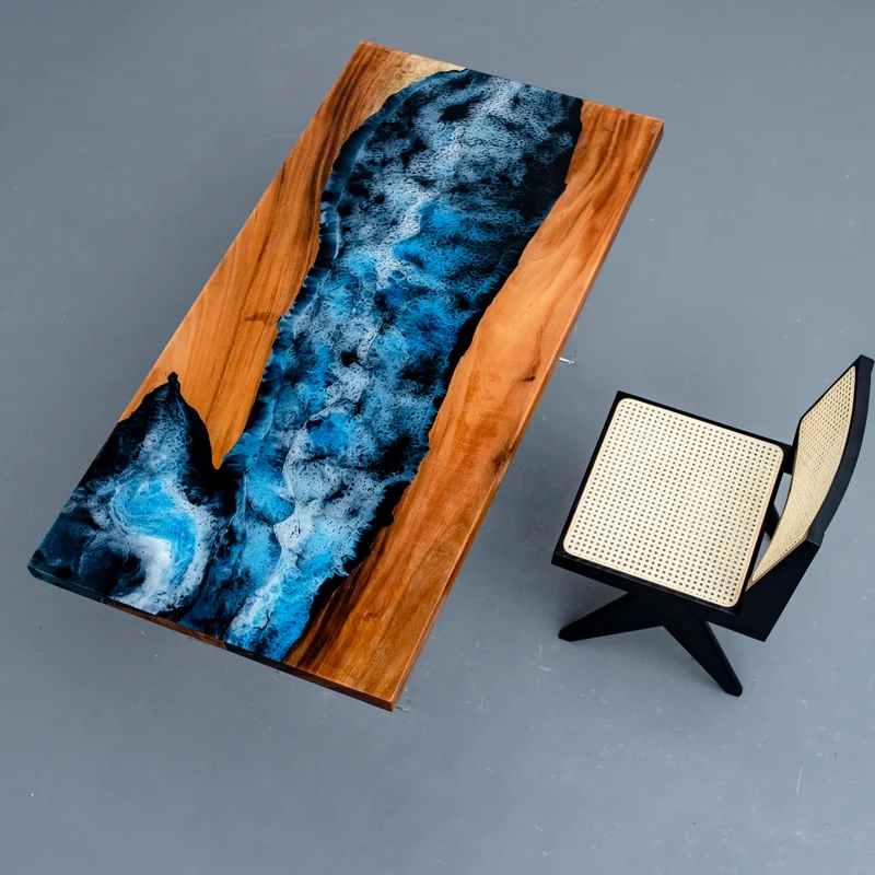 Visionary Sea Spray Epoxy Resin Table