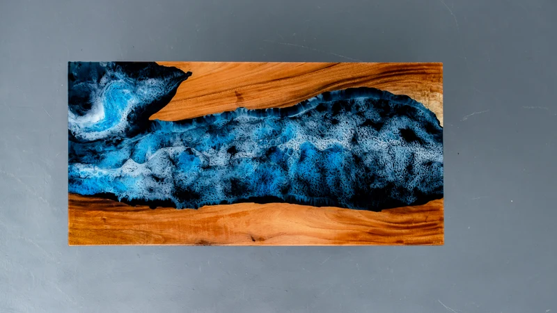 Visionary Sea Spray Epoxy Resin Table