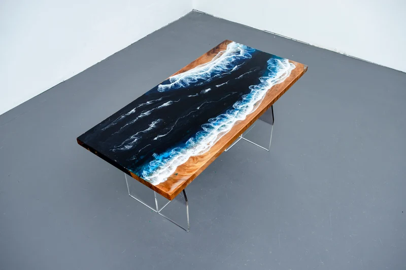 Pristine Deep Sea Resin Table